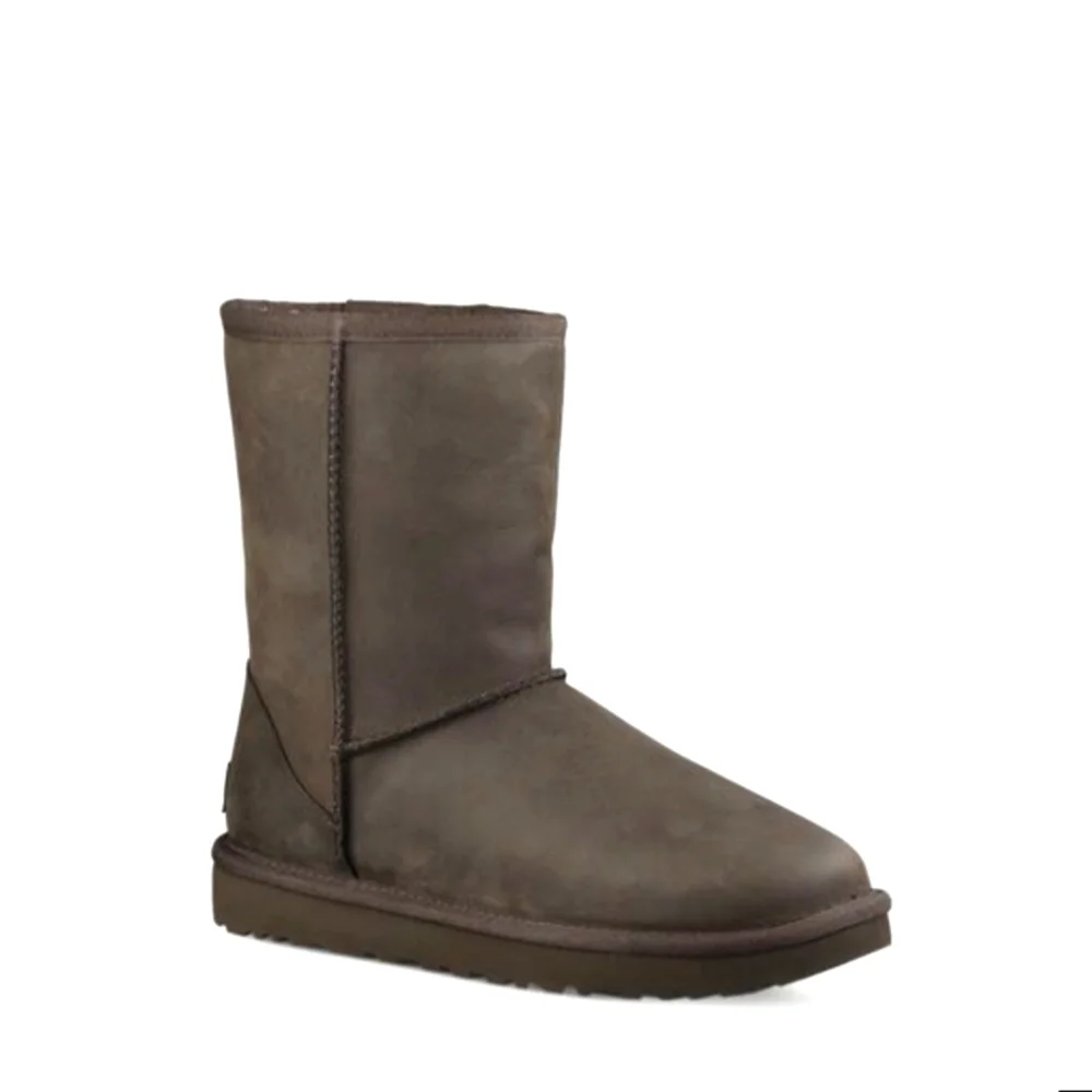UGG classic short suede leather brownstone winter boots women size 9